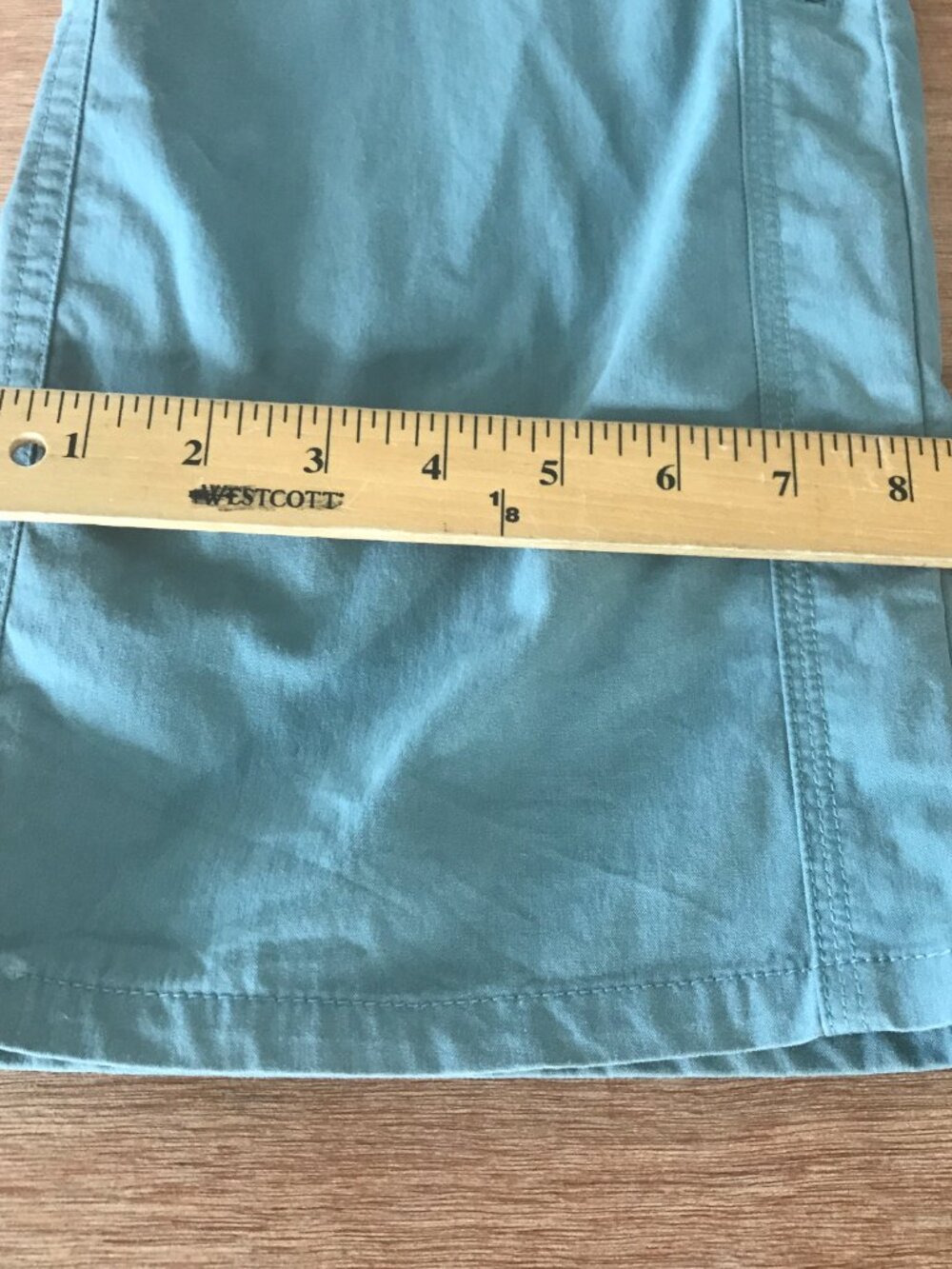 Kuhl Vintage Patina Dye Utility Cargo Pants Women 12 Blue Mid Rise Snap Cuff - Picture 7 of 15